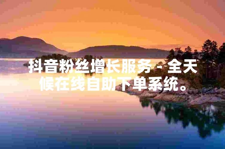 自助下单零门槛，抖音粉丝快速增长不是事
