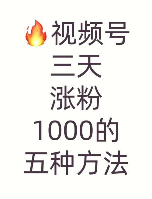 **揭秘视频号吸粉神技：轻松实现1000粉丝不是梦！**